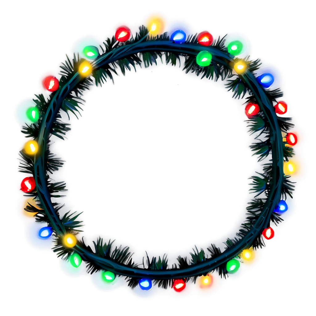 Vibrant Christmas Garland with Colorful Lights - Festive Wallpaper