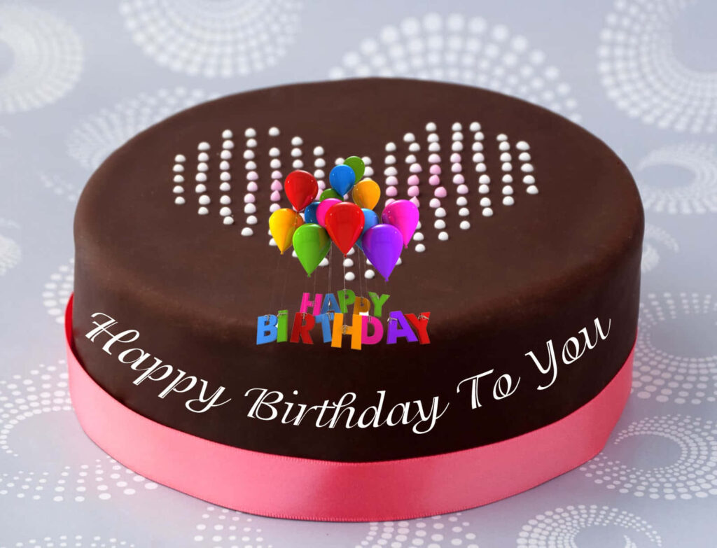 Colorful Birthday Cake Wallpaper: Festive Celebration Background