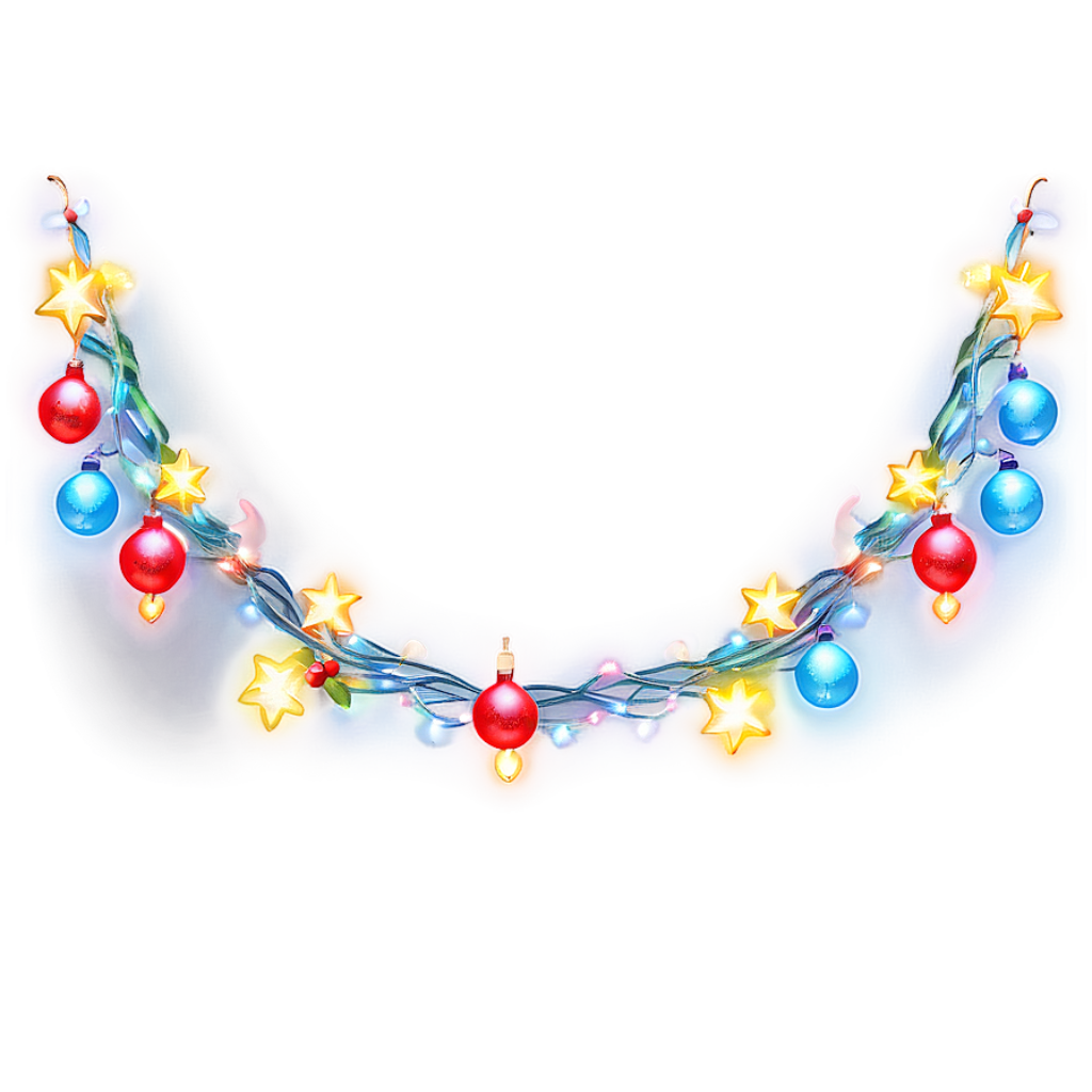 Festive Christmas Lights Wallpaper with Colorful Border Background