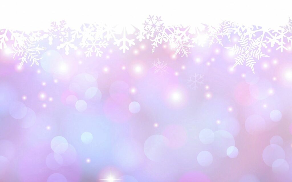 Festive Winter Wallpaper: Snowflakes & Pastel Gradient Background