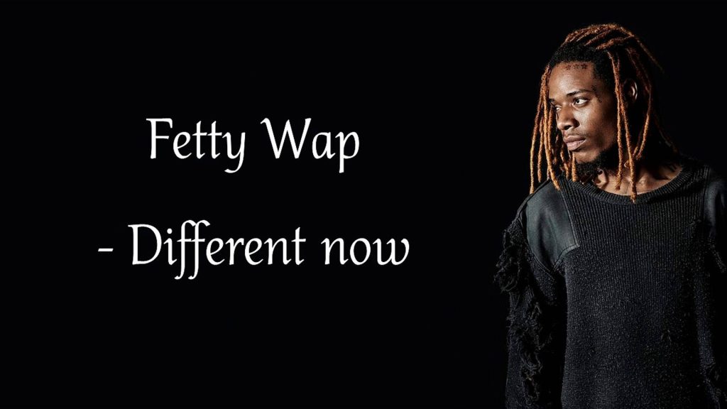 Fetty Wap high contrast portrait with dreadlocks and Different Now 2017 single wallpaper
