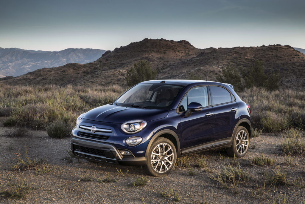 Fiat 500X Trekking in Rugged Landscape - Adventure Awaits! Wallpaper