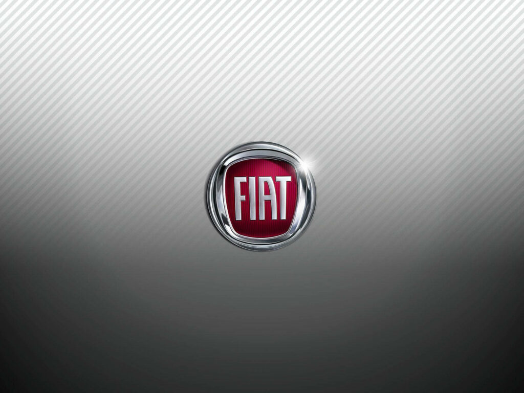 Fiat Logo Wallpaper: Sleek Design with Bold Red & Silver Details