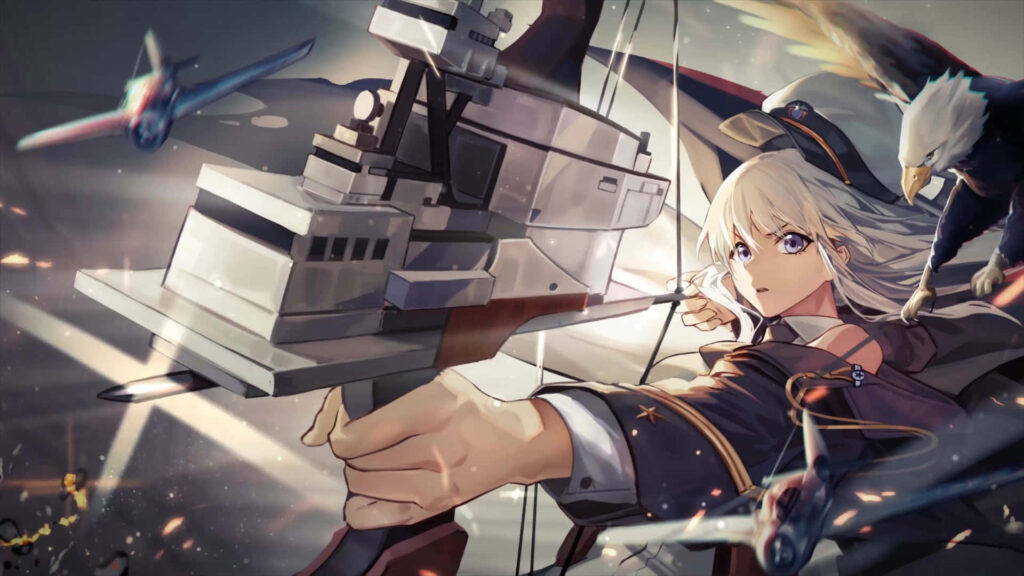 Fierce Azur Lane Wallpaper: Battle-Ready Character & Dynamic Scene