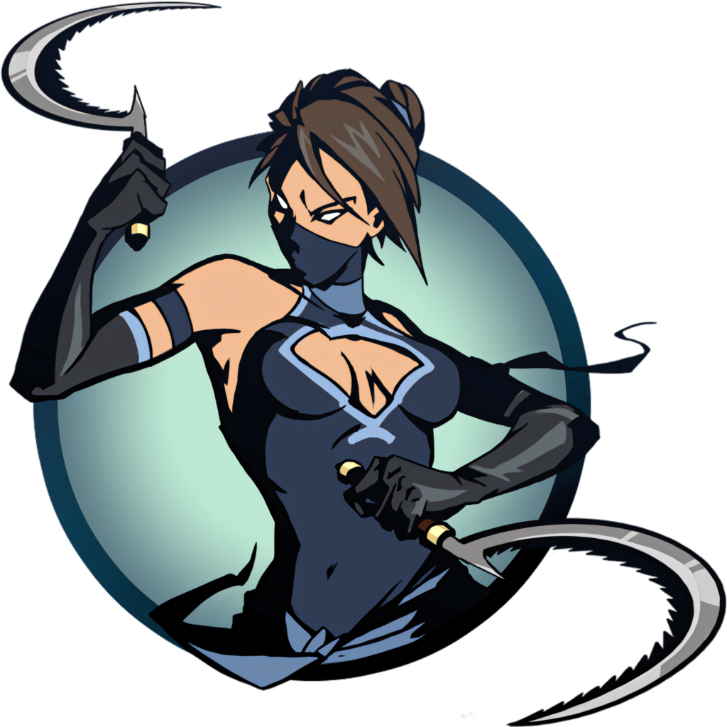 Fierce Female Warrior Wallpaper: Dual Scythes & Dynamic Battle Pose