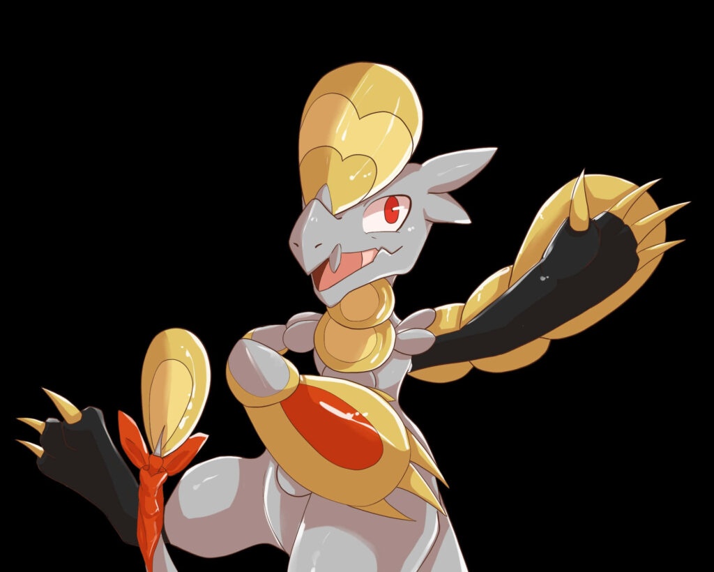 Fierce Hakamo-o Wallpaper: Vibrant Armor & Powerful Stance Background