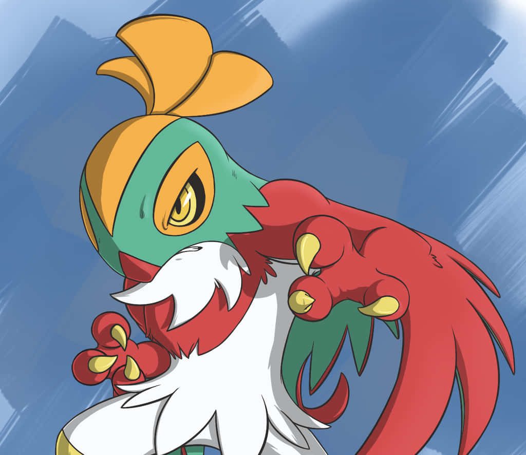 Hawlucha anime digital art fierce pose vibrant plumage wrestling mask Fighting Flying Pokémon wallpaper
