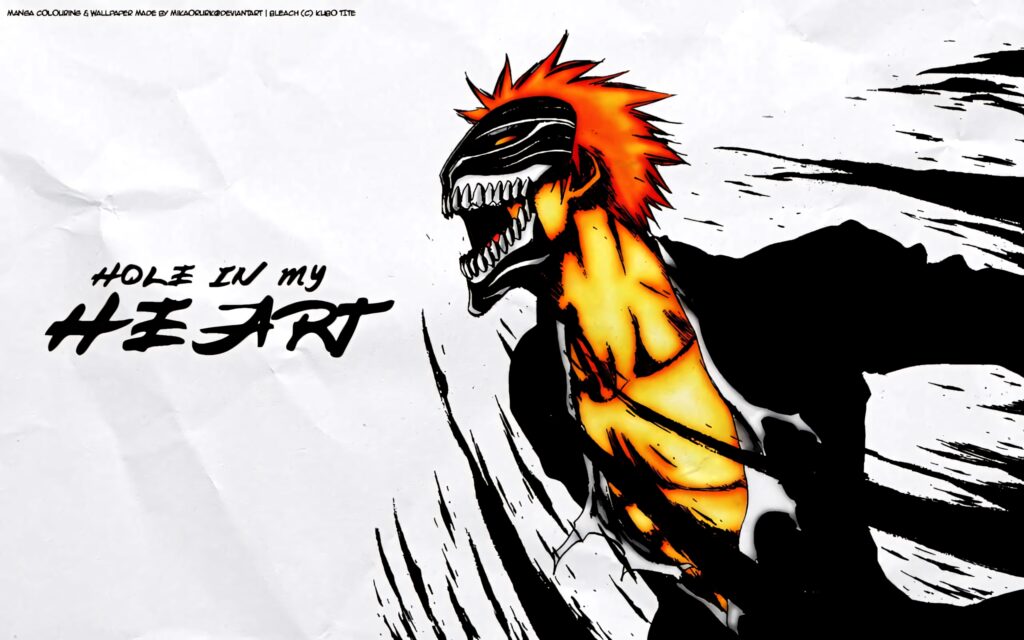 Vibrant Ichigo Hollow Form PC Wallpaper - Fierce Fanfiction Art