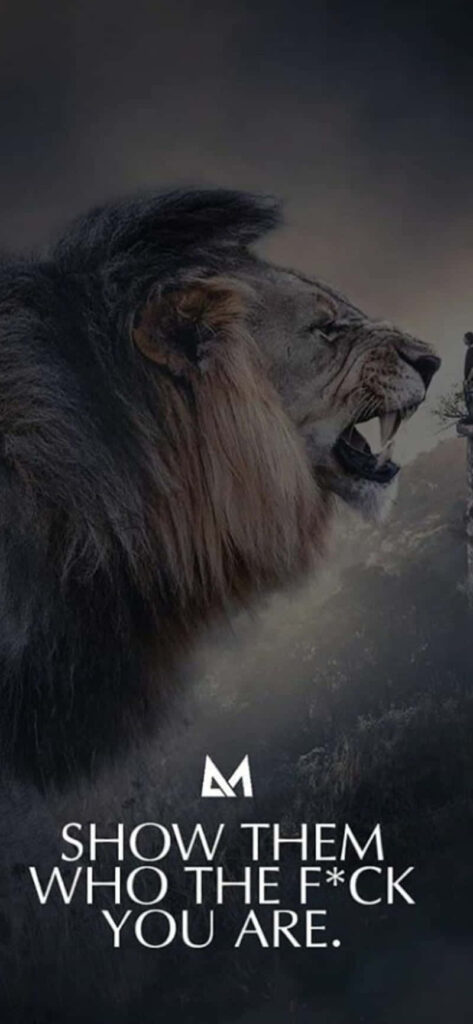 Fierce Lion Roaring Wallpaper: Strength & Confidence Background