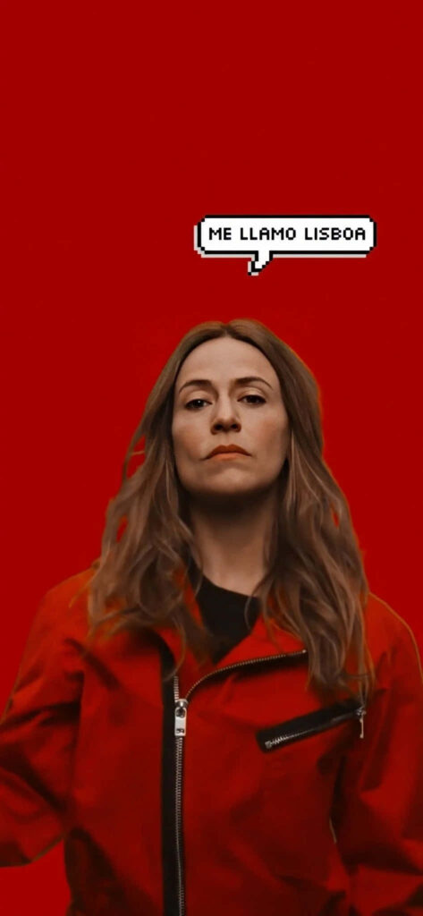 The Fierce Identity: Lisboa Unleashes Chaos in the Money Heist Wallpaper
