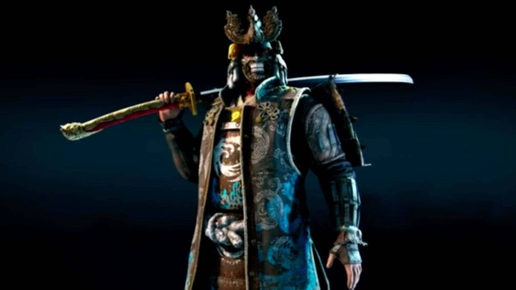 Fierce Samurai in Intricate Armor - Dynamic Background Wallpaper
