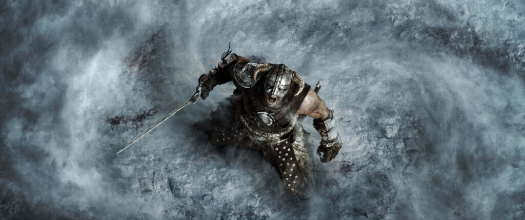Epic Warrior in Armor: Dramatic Battle Wallpaper Background