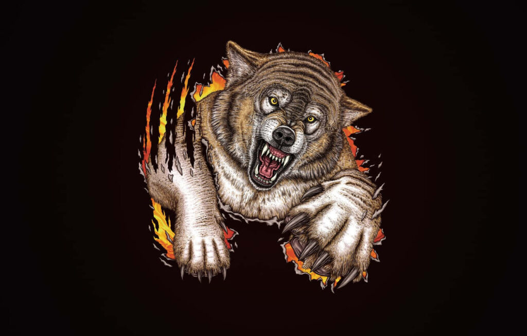 Fierce Wolf Wallpaper: Intense Energy & Wild Nature Background