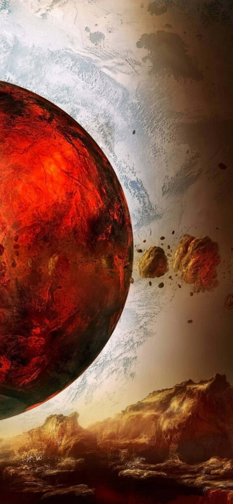 Fierce Alien Planet Wallpaper: Molten Surface & Cosmic Mystery