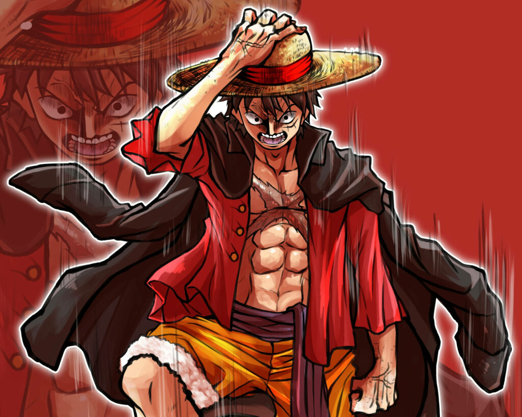 Luffy's Fiery Fury: A Captivating 4k Wallpaper