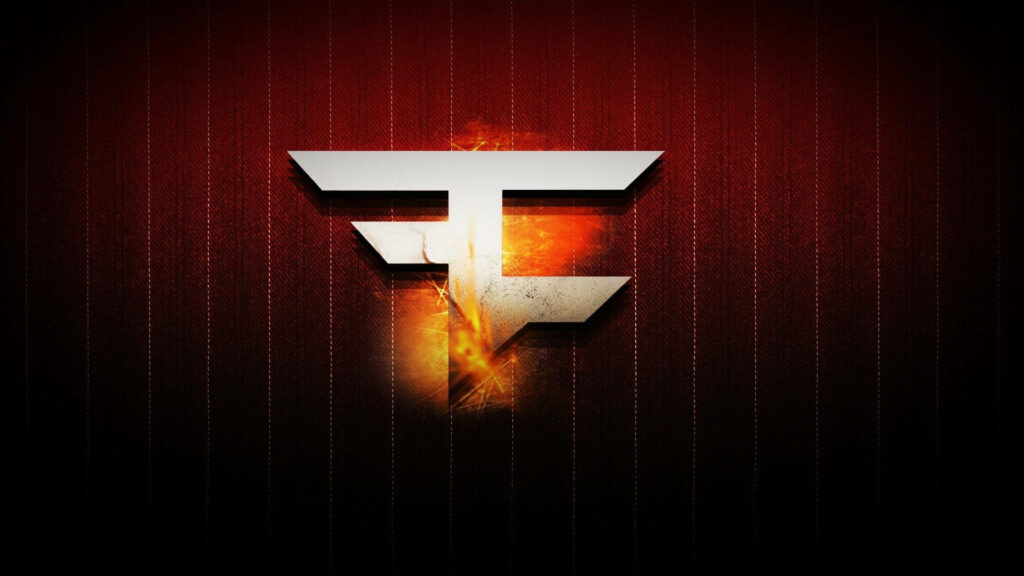Crimson Ambiance: A Faze Clan Gaming Logo Wallpaper for Aesthetic Youtube Channels in 1080p Full HD 1920x1080 Resolution