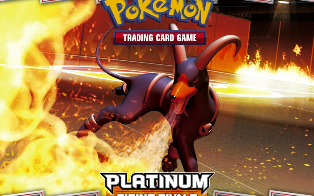 Dynamic Houndoom Wallpaper: Fiery Pokémon Power & Platinum Series