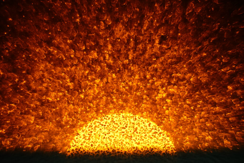Vibrant Fiery Sun Wallpaper: Dynamic Yellow & Orange Background