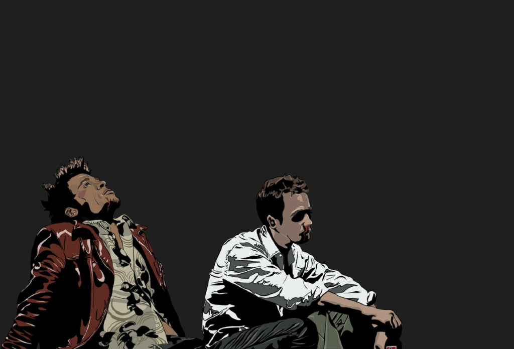Minimalist Fight Club Wallpaper: Striking Vector Artwork