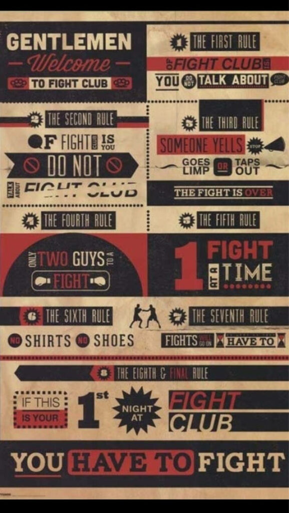 Vintage Fight Club Wallpaper: Bold Design & Iconic Rules Background