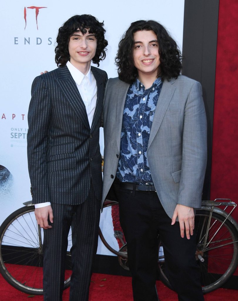 Finn Wolfhard and Jeremy Ray Taylor on red carpet at IT Chapter Two movie premiere wallpaper