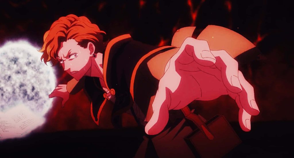 Finral Roulacase Black Clover wallpaper showing intense Spatial Magic portal and determined mage