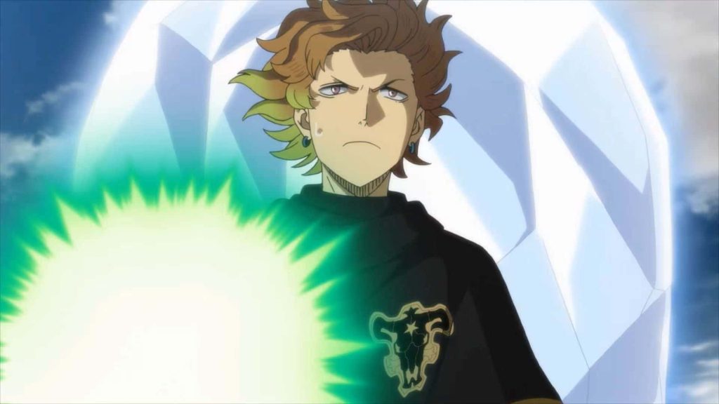 Finral Roulacase Black Clover anime wallpaper glowing green magic portal mystical scene