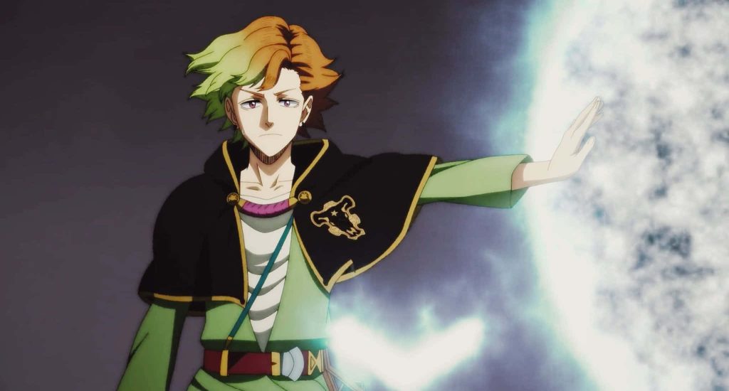 Finral Roulacase casting Spatial Magic portal in Black Clover anime wallpaper background