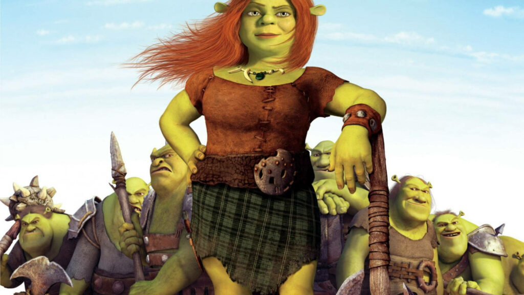 Fiona from Shrek Forever After with Ogres - Vibrant Wallpaper