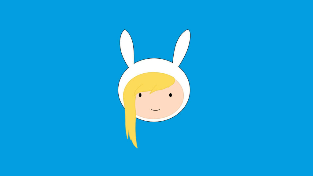 Fionna the Human poised for adventure vibrant blue background Adventure Time wallpaper