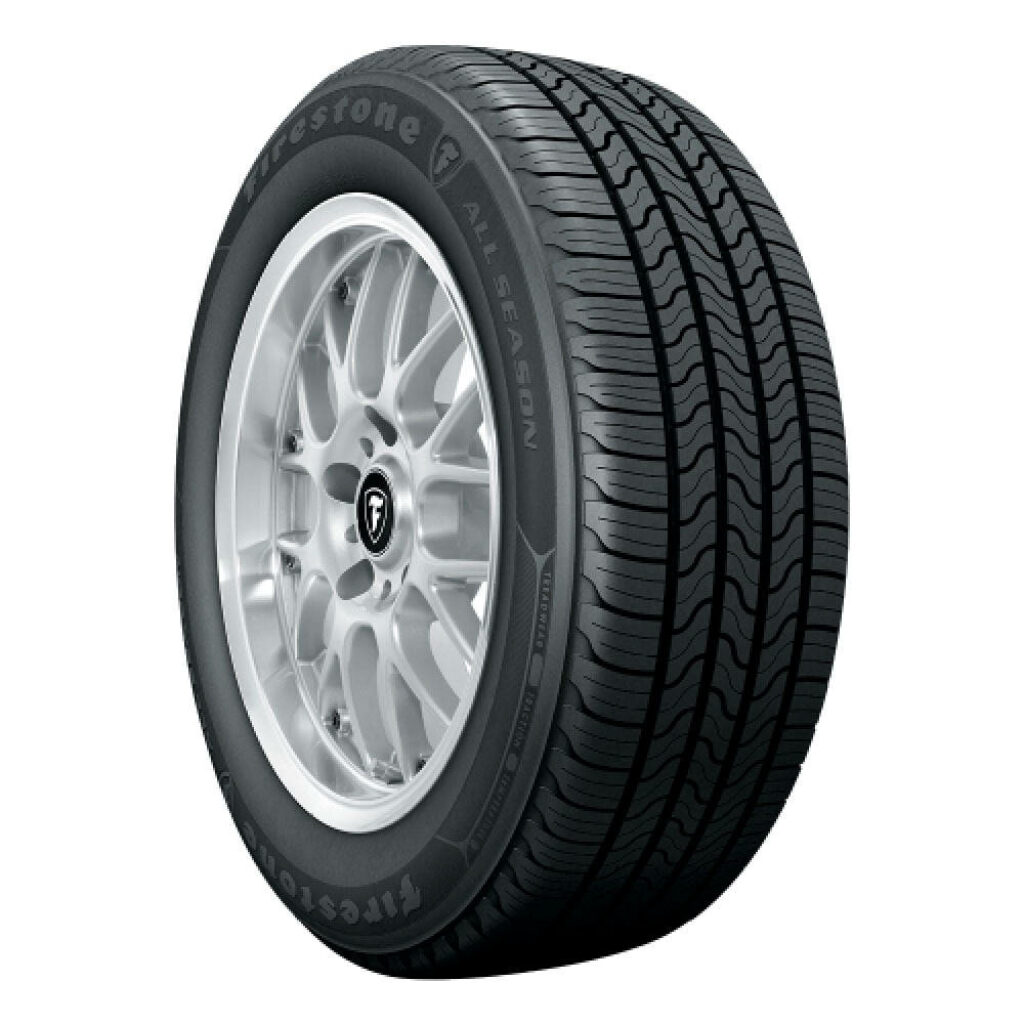 Firestone All-Season Tire Wallpaper: Black & White Design