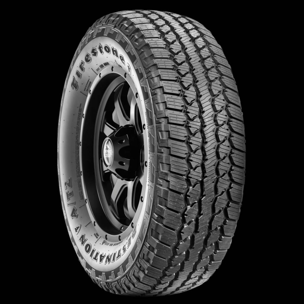 Firestone Destination AT2 tire rugged off-road wheel aggressive all-terrain tread studio shot Wallpaper