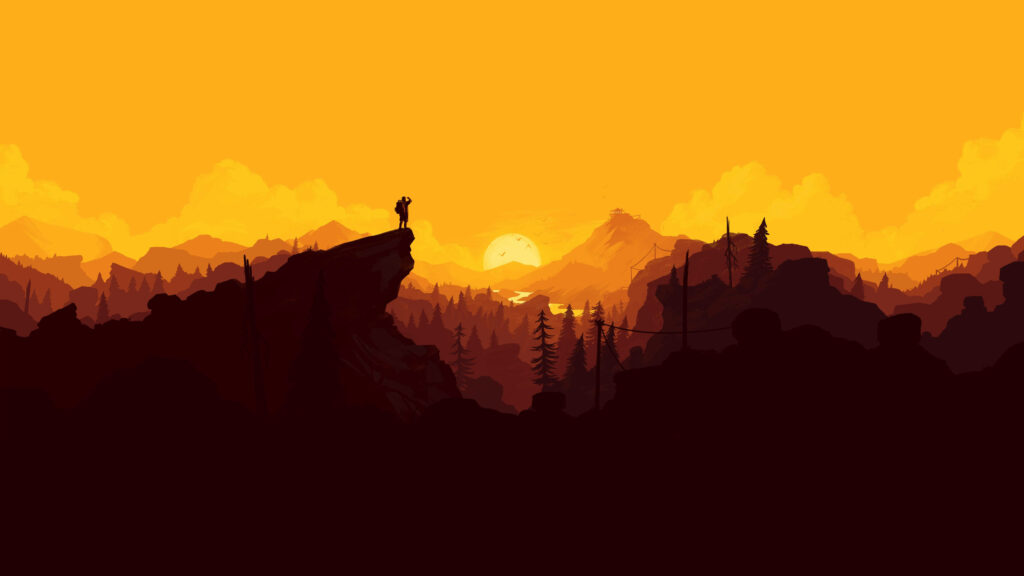 Firewatch Adventure: Henry's Journey Through Wyoming's Untouched Beauty Wallpaper