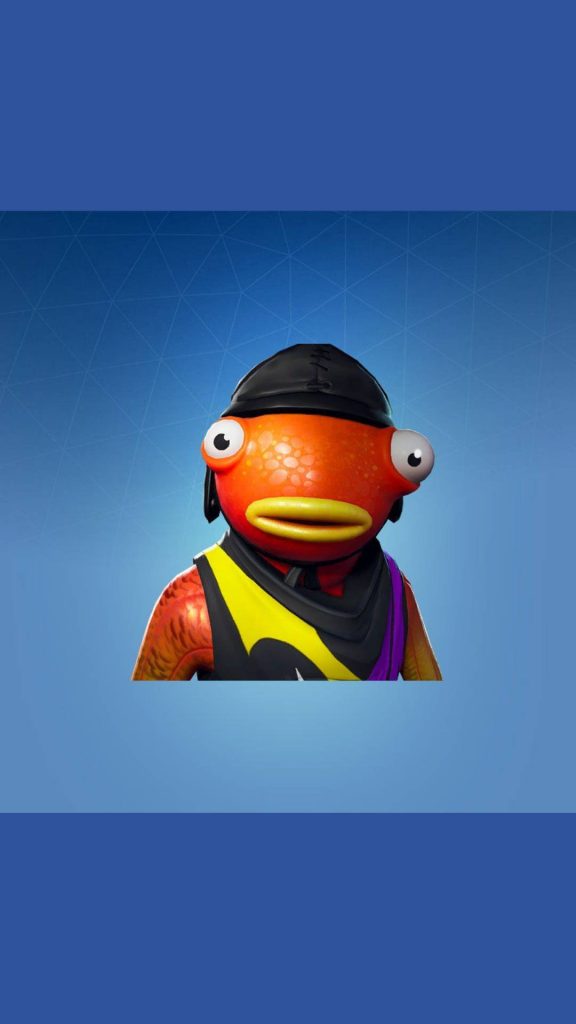 Fishstick Fortnite World Cup outfit 3D render with black beanie on blue background wallpaper