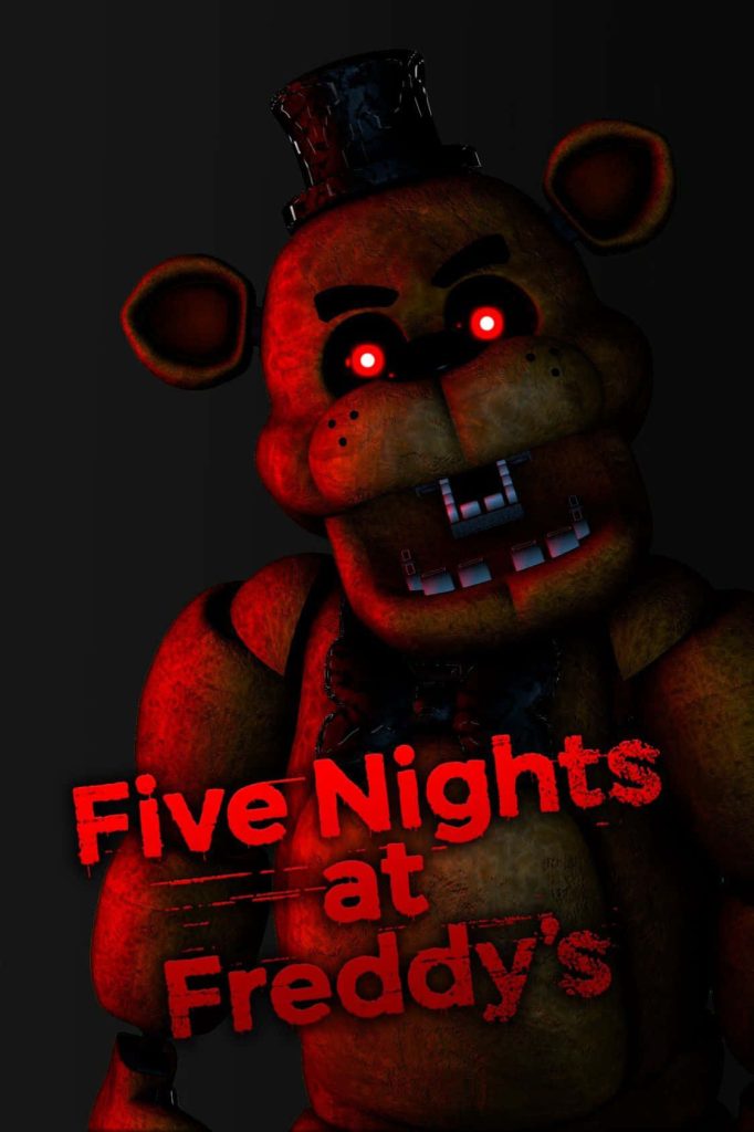 Five Nights at Freddy's Freddy Fazbear CGI animatronic glowing red eyes dark horror wallpaper