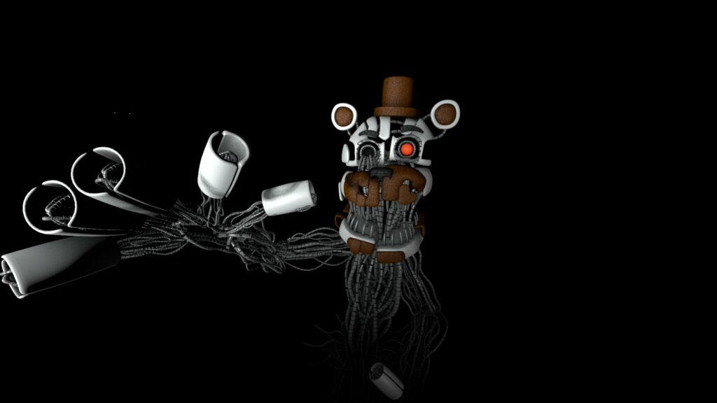 Freddy Fazbear's Pizzeria Simulator: Immersive HD Wallpaper depicting the eerie ambiance of Five Nights at Freddy's