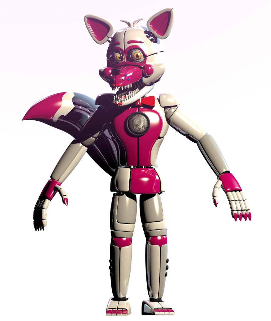 High-quality 3D render of Funtime Foxy from Five Nights at Freddys Sister Location wallpaper
