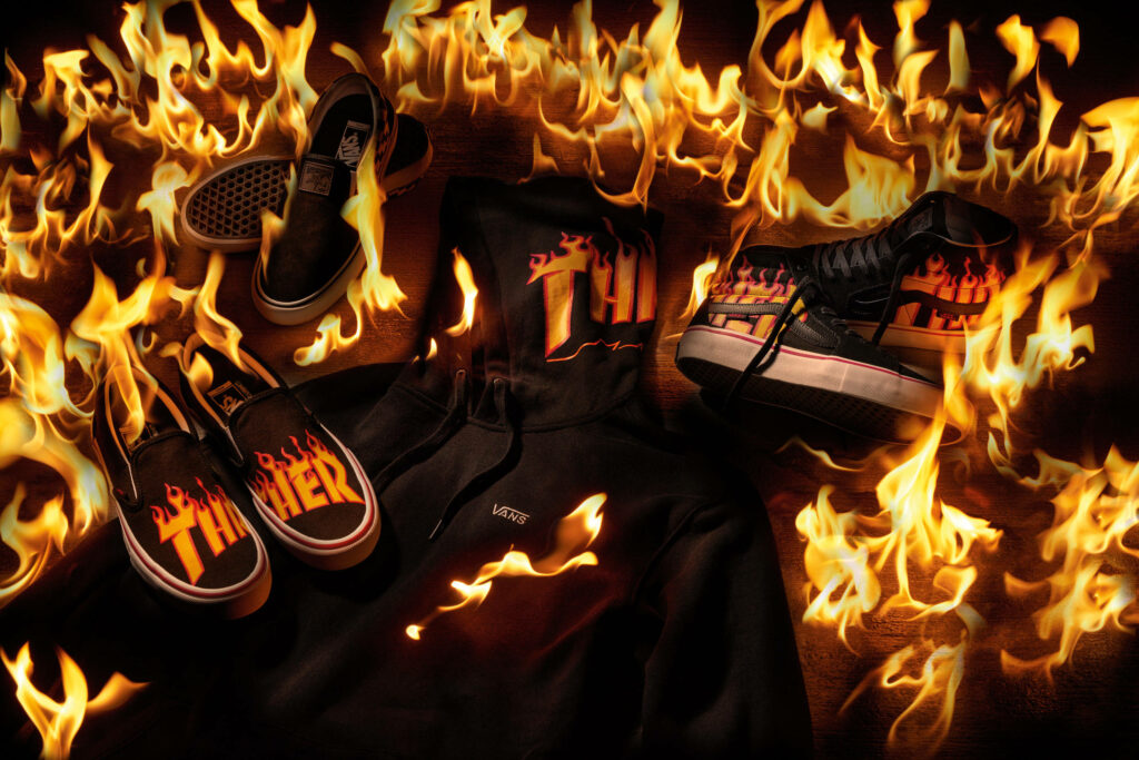 Flaming Thrasher: The Fierce Vans Collection Wallpaper