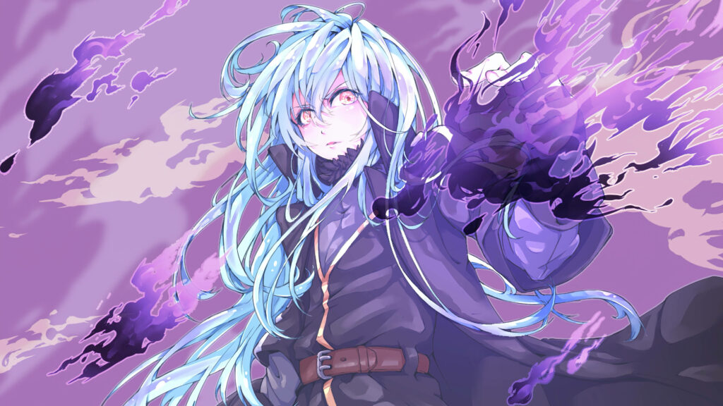 Blazing Power: The Incredible Rimuru Tempest Flames Wallpaper