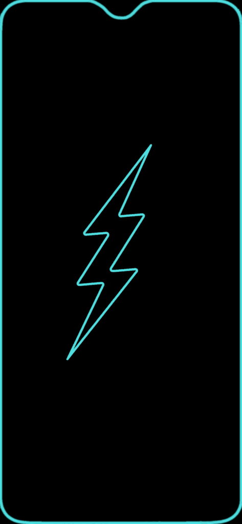 Luminous Shock: Mesmerizing Neon-Electricity Fusion Gives Birth to an Electrifying Flash Notch Adventuring Through HD Phone Wallpaper Background