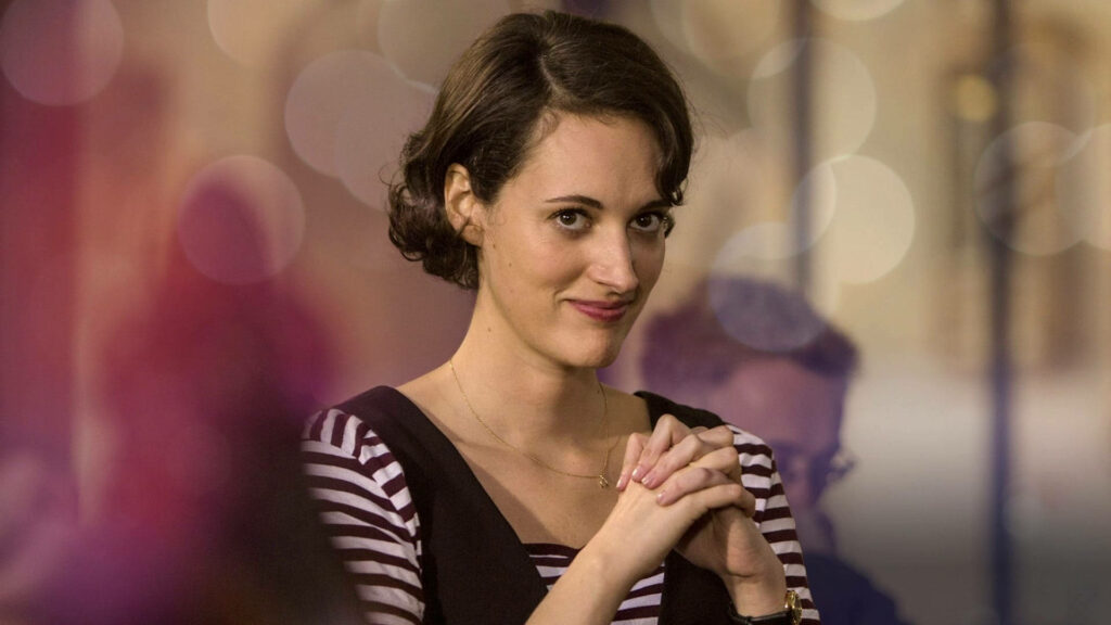 Fleabag’s Playful Prayer: Mischievous Wallpaper with Bokeh Background