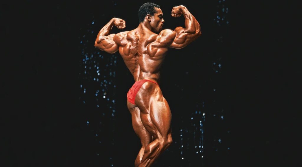 Flex Wheeler bodybuilding rear double biceps pose HD wallpaper muscular elite symmetry background
