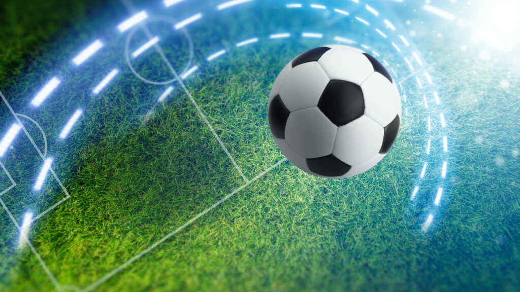 Unforgettable Illumination: The Mesmerizing Flight of a 4k Football on Pitch Wallpaper