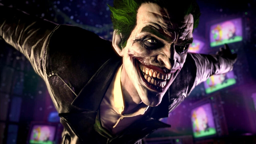 Flight of Mischief: Joker's 3D Rendered Smile for a Daring Desktop Wallpaper