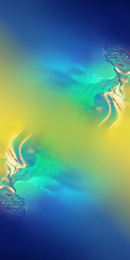 Flipping Galaxy: Vibrant HD Wallpaper of a Samsung S10 Flip in Action