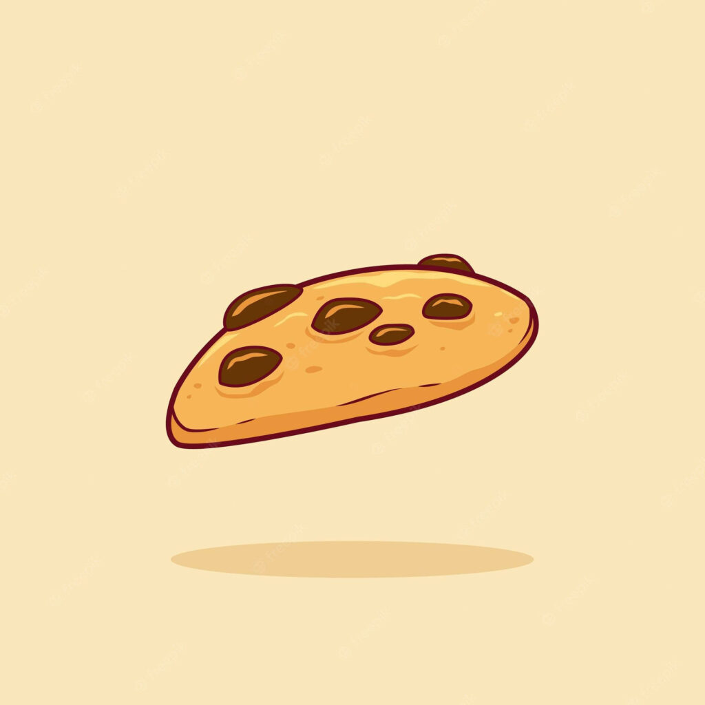 Sweet Surrealism: Whimsical Chocolate Cookie Suspended in Air on Neutral Backdrop Wallpaper