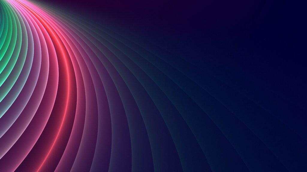 Luminous Spectrum: A Vibrant 4K Wallpaper with Smooth Gradient Lines