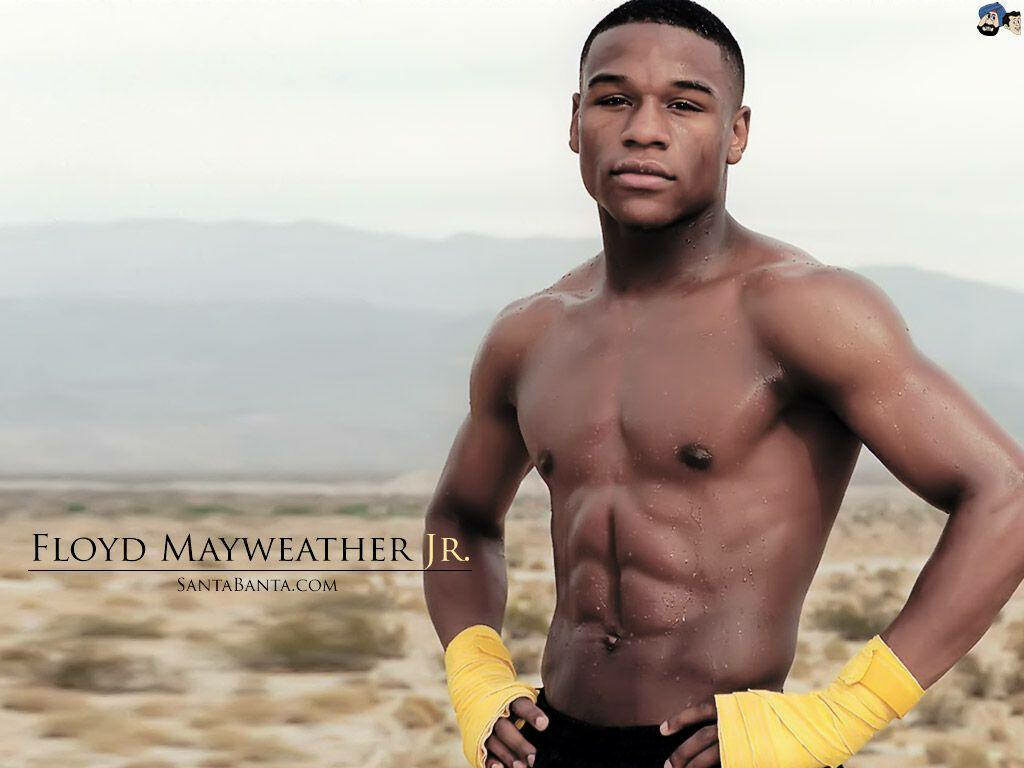 Floyd Mayweather Jr. Shirtless: Wallpaper with Yellow Boxing Tape