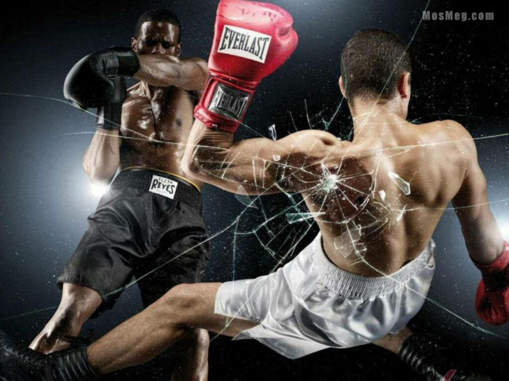 Floyd Mayweather Punch Wallpaper: Shattered Glass Intensity