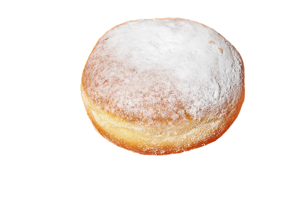 Delicious Powdered Sugar Donut Wallpaper: Fluffy Texture Delight